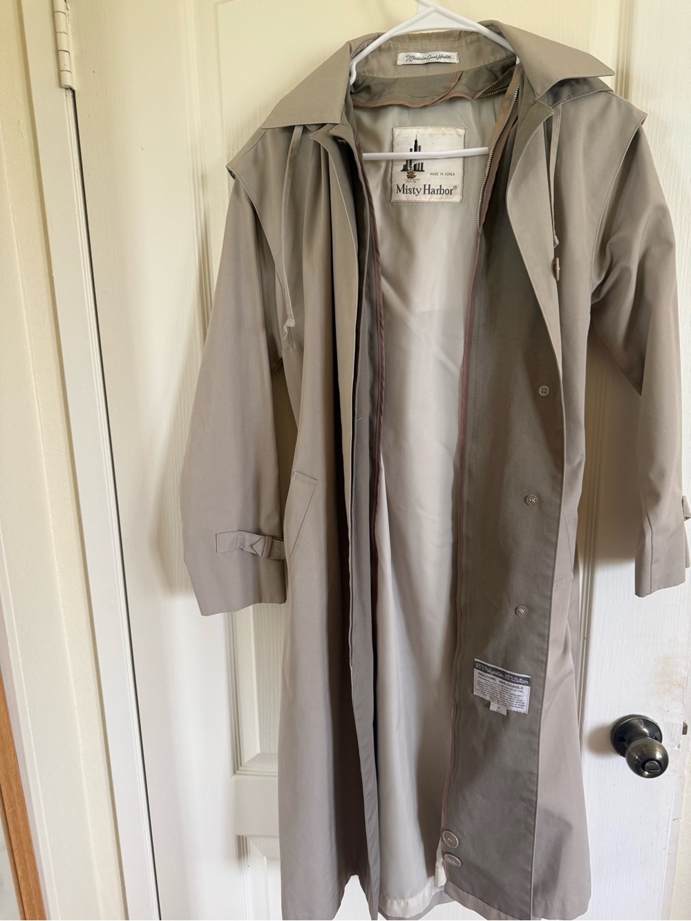Misty Harbor Women’s Light Taupe Trench Coat